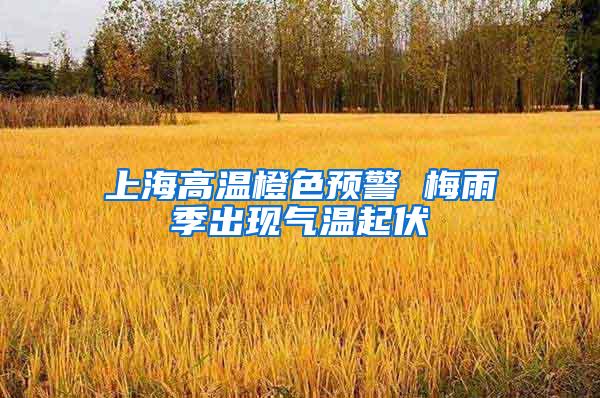 上海高温橙色预警 梅雨季出现气温起伏