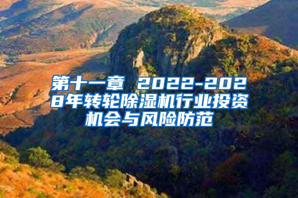 第十一章 2022-2028年转轮除湿机行业投资机会与风险防范