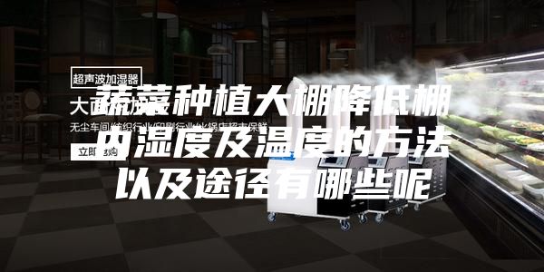 蔬菜种植大棚降低棚内湿度及温度的方法以及途径有哪些呢