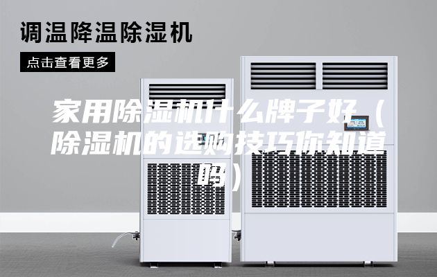 家用除湿机什么牌子好（除湿机的选购技巧你知道吗）