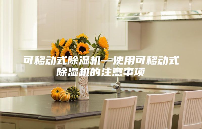 可移动式除湿机—使用可移动式除湿机的注意事项