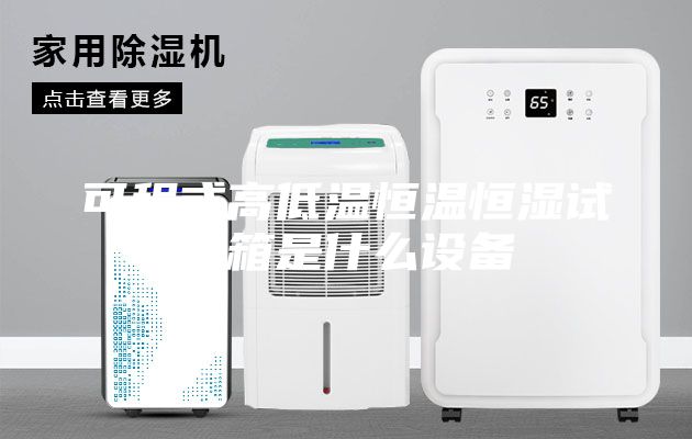 可程式高低温恒温恒湿试验箱是什么设备