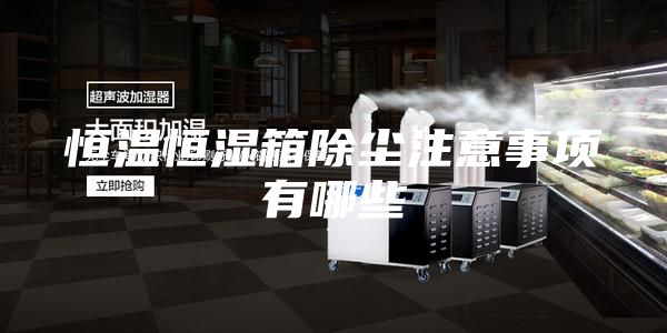 恒温恒湿箱除尘注意事项有哪些