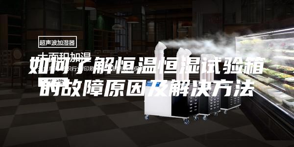 如何了解恒温恒湿试验箱的故障原因及解决方法