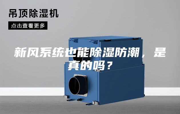 新风系统也能除湿防潮，是真的吗？