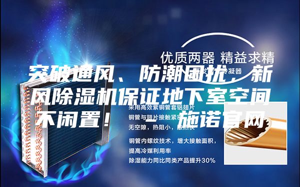 突破通风、防潮困扰，新风除湿机保证地下室空间不闲置！ – 施诺官网