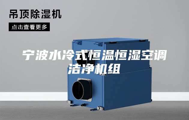 宁波水冷式恒温恒湿空调洁净机组